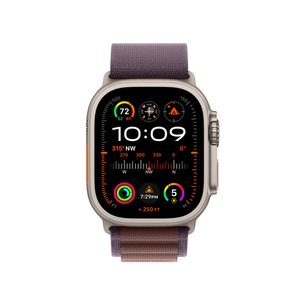 Apple Watch Ultra 2 GPS + Cellular, 49 мм, корпус из титана, ремешок Alpine цвета индиго, размер M
