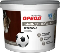Эмаль для пола акриловая Ореол полуматовая золотисто-коричневая