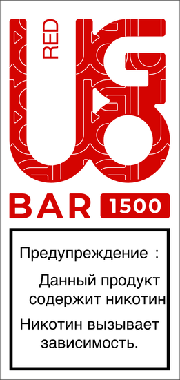 ОЭС (М) UGOBAR 1500 Red (Красное яблоко)