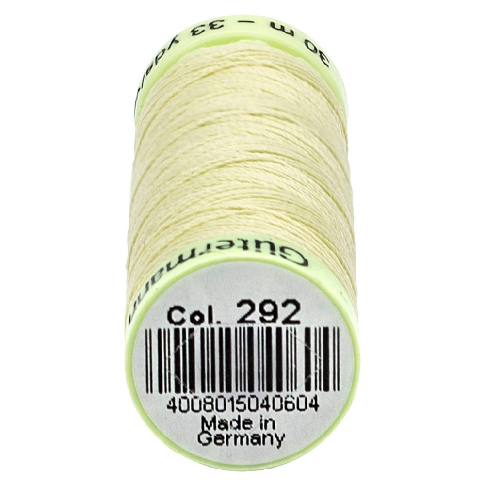 Нитки отделочные Gutermann Top Stitch 30 (30 метров), 5 кат. | 292 бледно-лимонный