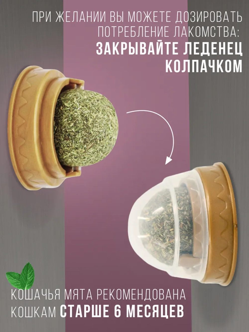 Игрушка Шарик с кошачьей мятой