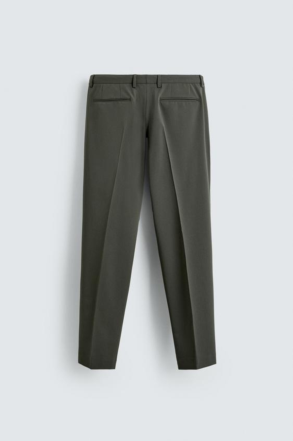 ZARA КОСТЮМНЫЕ БРЮКИ КОМФОРТНОГО КРОЯ, ЗЕЛЕНЫЙ