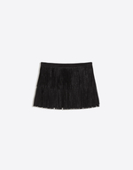 Женская мини-юбка с бахромой и стразами - BERSHKA