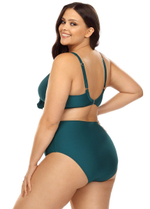 Раздельный купальник plus size: мягкий лиф и трусики-слипы (Размер: 90C/44) (Цвет: изумрудный)