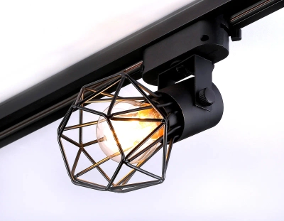 Светильник трековый GL5002 BK черный E27 max 40W D96*163