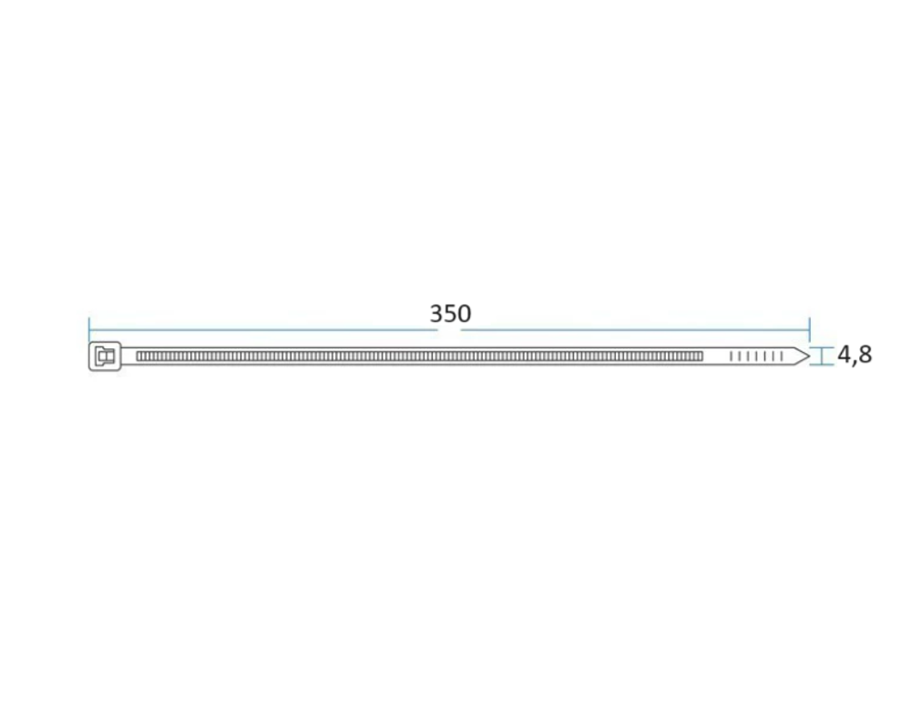 ХОМУТ НЕЙЛОНОВЫЙ 4,8Х350 (100 ШТ) ORIENT S48350