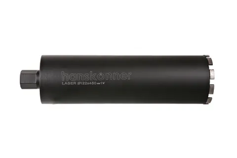 Коронка алмазная LASER по железобетону 122 мм, 1 1/4" , L=450мм, Штурм