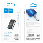 Адаптер-переходник HOCO UA17 Lightning(m) - USB2.0(f) OTG Black