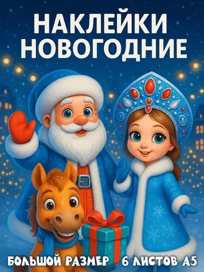 Наклейки новогодние