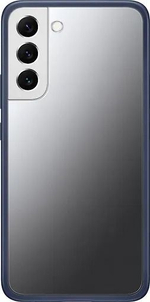 Чехол для телефона Galaxy S22+, прозрачный с синей рамкой (Из Финляндии)