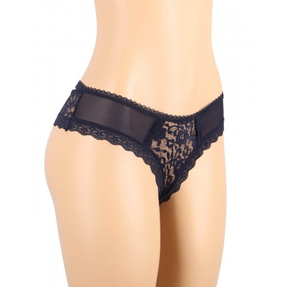 Трусики Sexy Floral, синие, XL-2XL