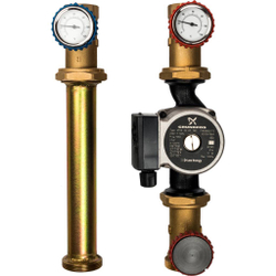 Насосная группа с прямым контуром 1" с насосом Grundfos UPSO 25-65 в теплоизоляции DN 32
