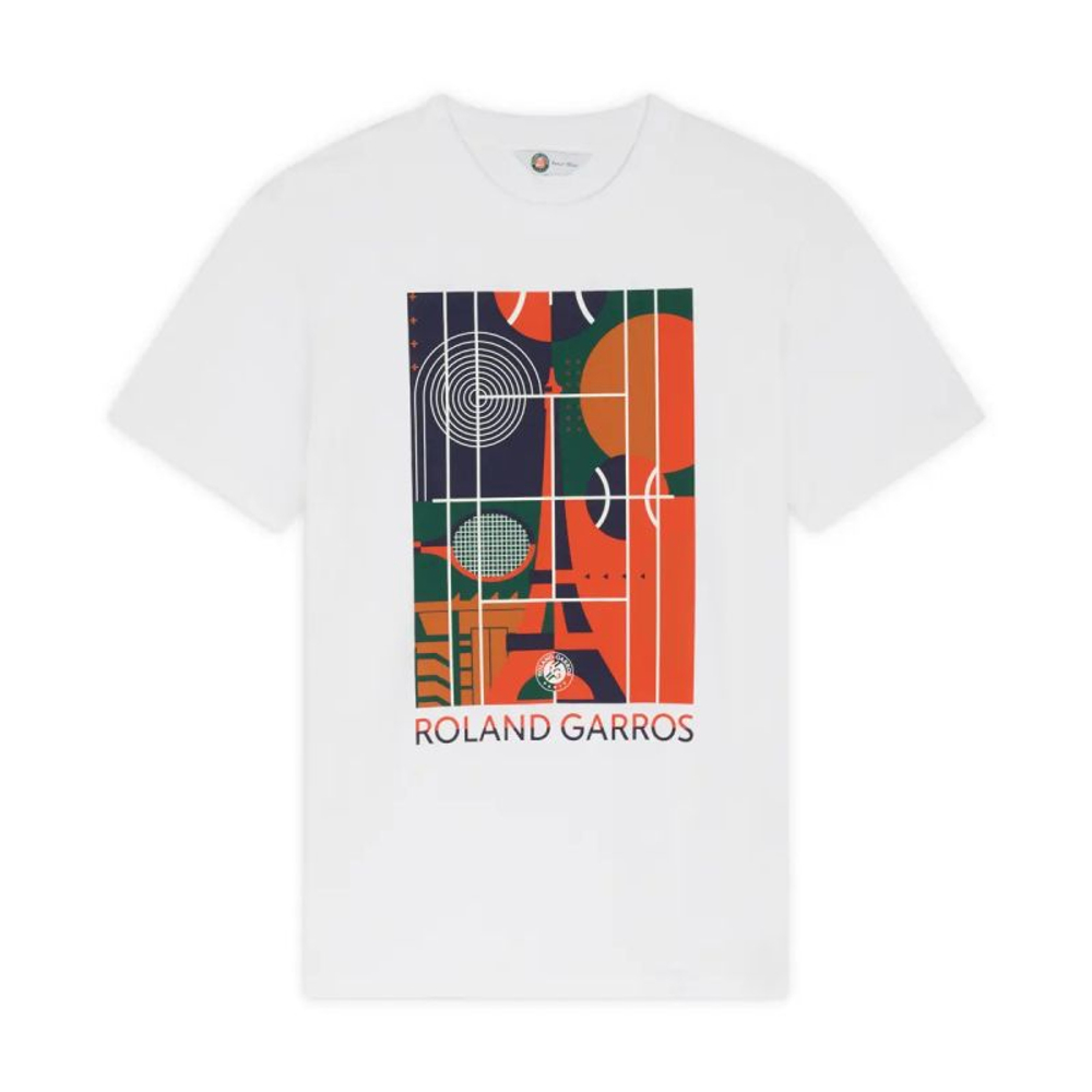 Теннисная футболка Roland Garros Eiffel Court - white