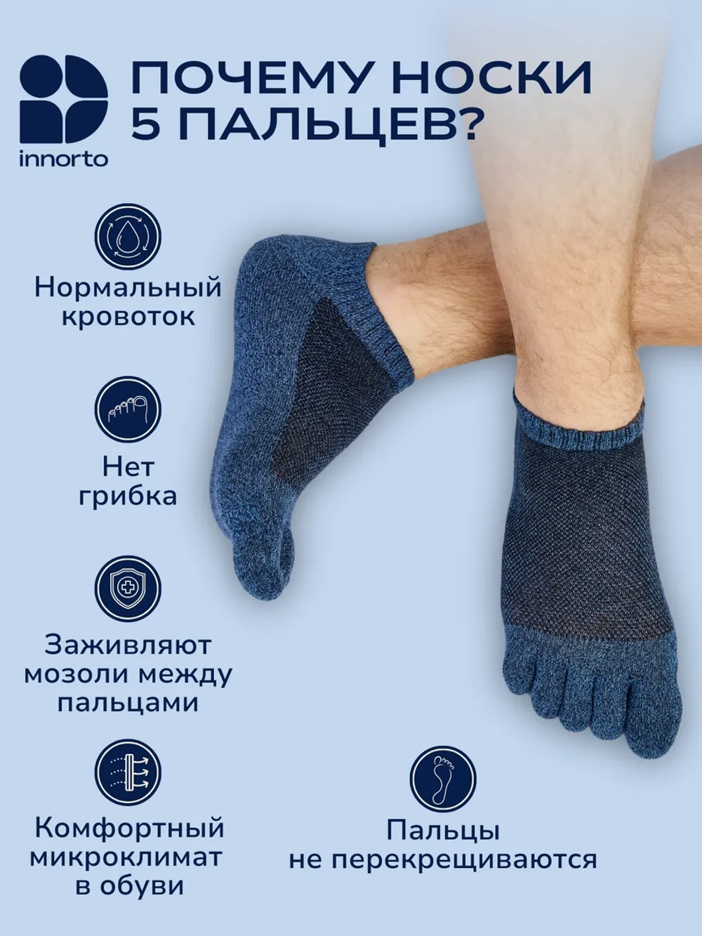 Носки с пальцами 5 пар
