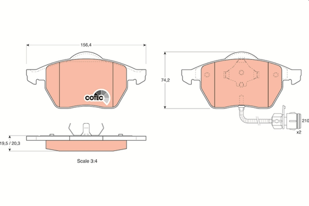 TRW - GDB1049-TRW - Brake Pad Set, disc brake