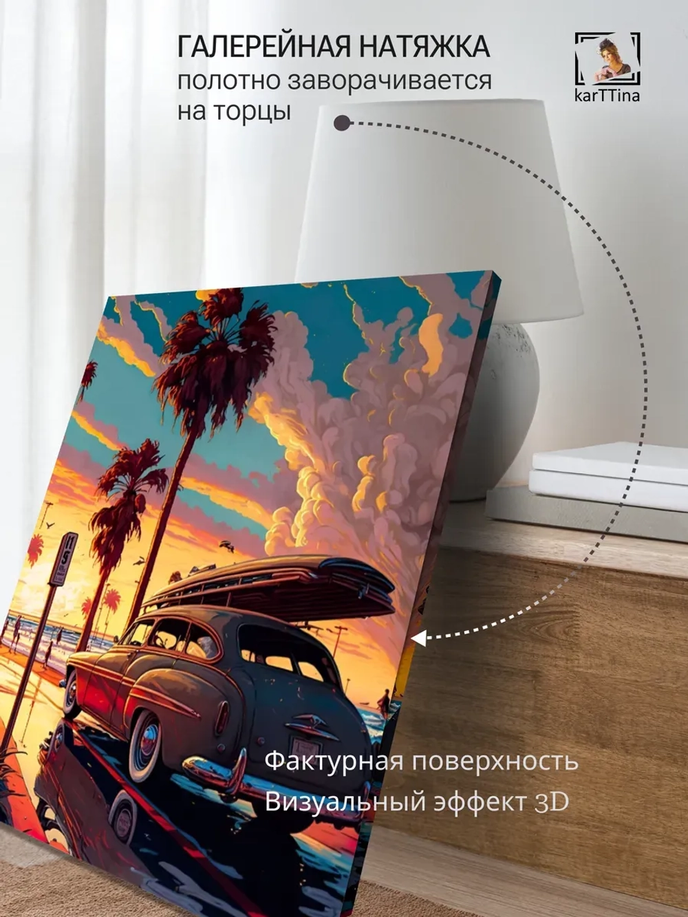 Картина на стену На закате 30х40см 1шт.