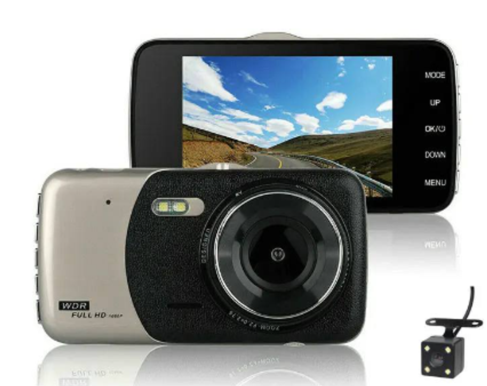 Видеорегистратор FaizFull DVR-530, 1080p, 170°, 300mAh, 2 камеры, на присоске Black