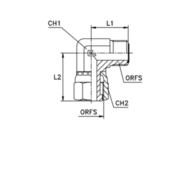Соединение PN90 ORFS 1.7/16 (обжатая гайка)