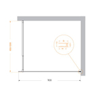 Душевая перегородка BelBagno KRAFT-L-1-110-C-NERO