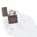 Зажигалка Zippo Armor Crystal Skull Design с покрытием High Polish Black Ice