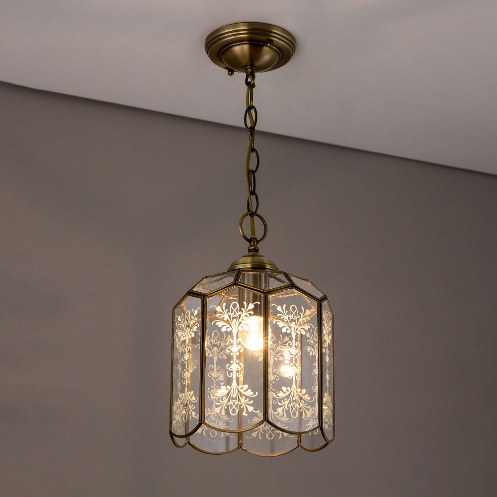 Citilux Витра-2 CL442210 Подвесной светильник витражный Бронза