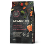 Сухой беззерновой корм GRANDORF Fresh Adult MEDIUM & MAXI для собак средних и крупных пород, лосось с бататом 3 кг