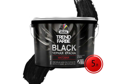 Краска для стен и потолков водно-дисперсионная Dufa Trend Farbe Black матовая черная