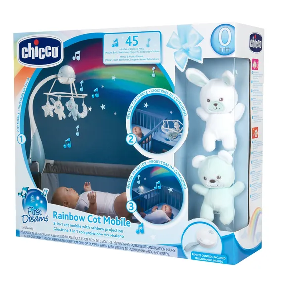 Игрушка-мобиль Chicco Радуга Голубая