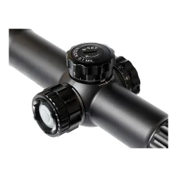 Прицел March-FX 5-40x56 FML-1 FFP, подсветка, 0.1Mil - крупный план барабанчиков ввода поправок и подсветки