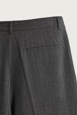 ZARA БРЮКИ RELAXED FIT СО СКЛАДКАМИ, СЕРЫЙ