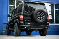 Бампер силовой задний BMS ALFA для УАЗ Патриот 2016-2026