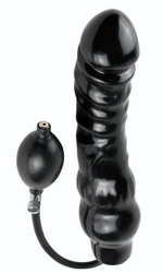 Фаллоимитатор с функцией подкачки Inflatable Ass Blaster - 23 см. (Цвет: черный)
