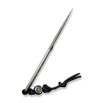Нож туристический CIVIVI Fixed Blade Circulus сталь 10Cr15CoMoV, рукоять из нержавеющей стали с каменной отделкой чёрная