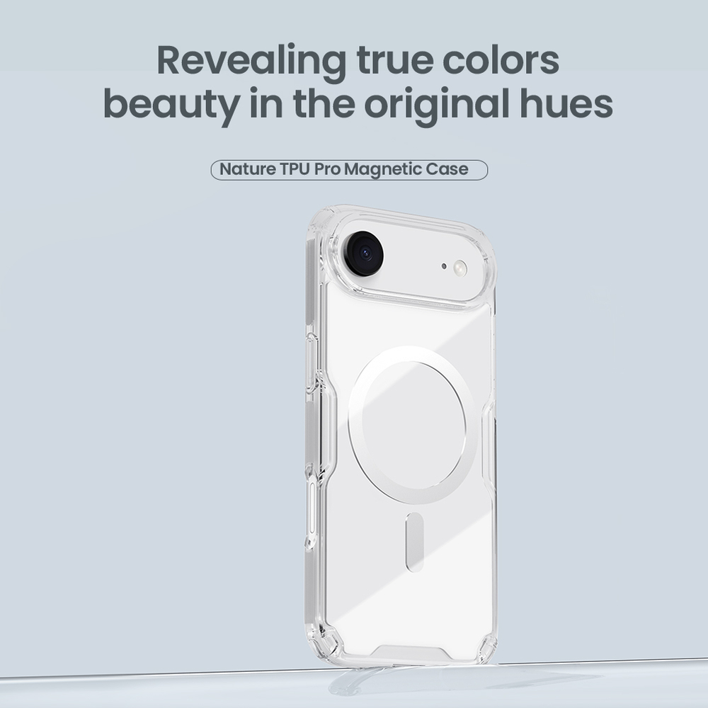 Прозрачный чехол от Nillkin с поддержкой MagSafe для iPhone Air, серия Nature TPU Pro Magnetic Case