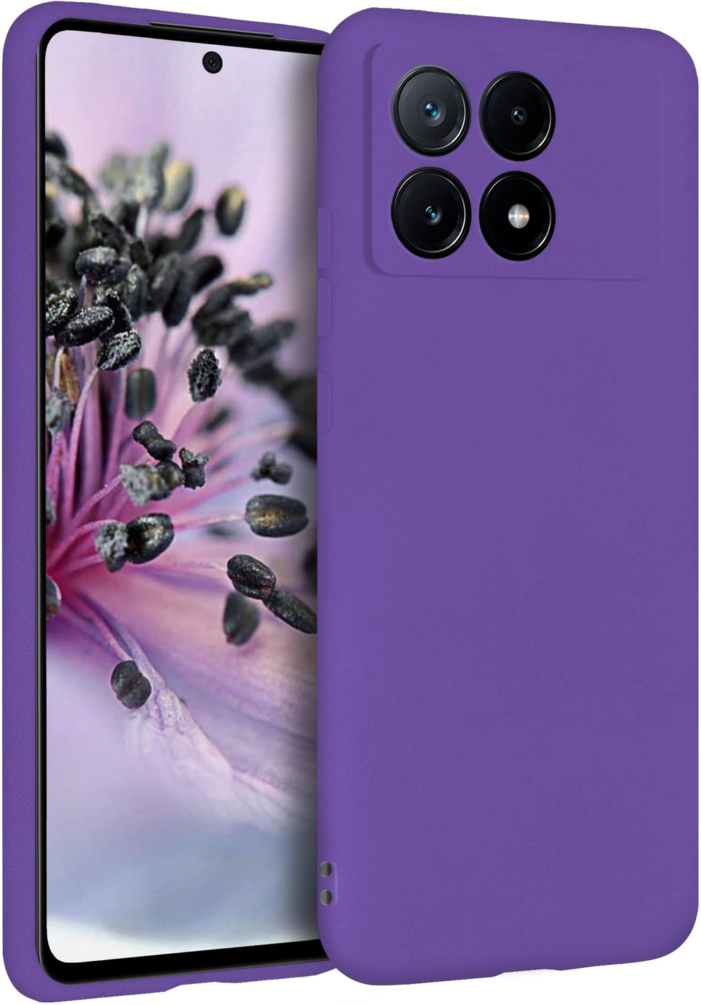 Мягкий Soft Touch чехол из силикона для XIAOMI POCO X6 PRO / REDMI K70E с бархатной подкладкой