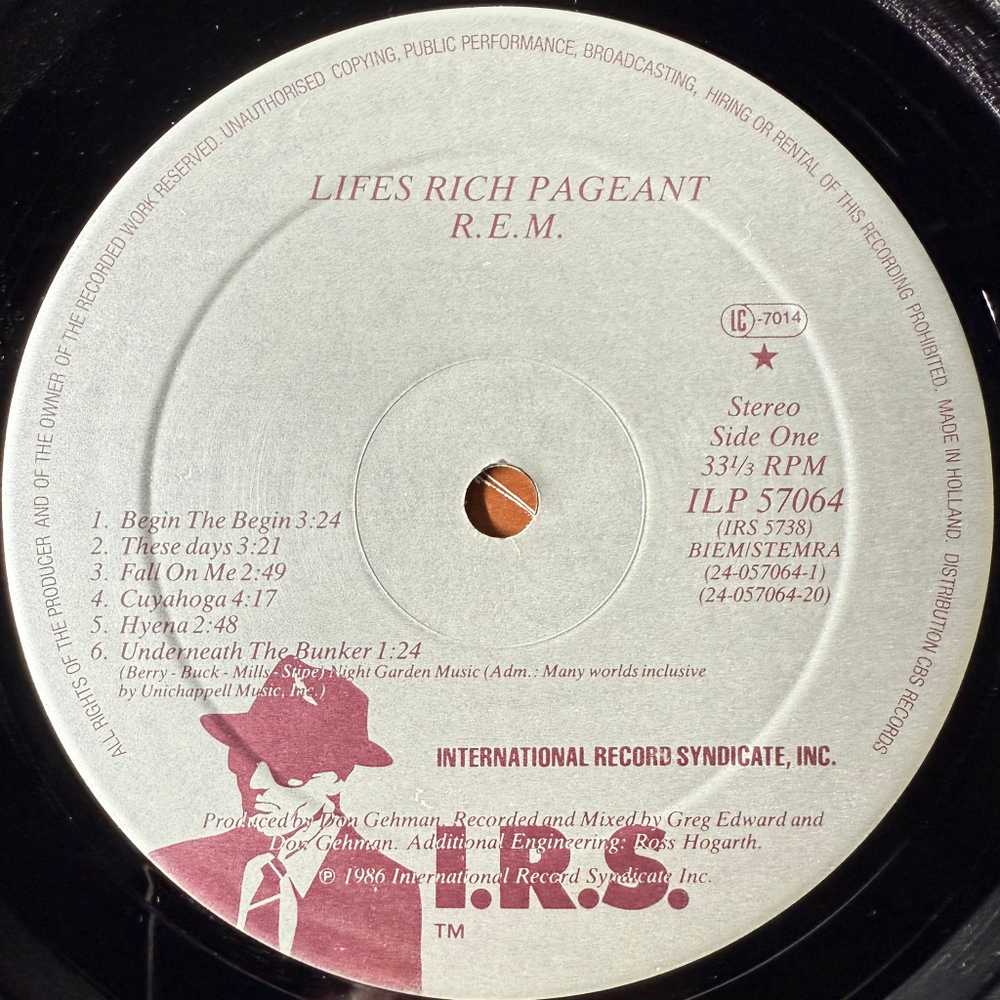 R.E.M. ‎– Lifes Rich Pageant (Голландия 1986г.)