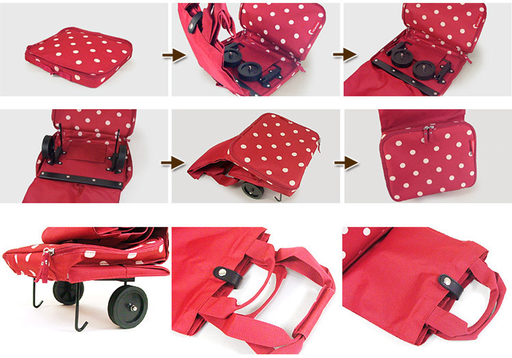 Сумка на колесиках foldabletrolley red
