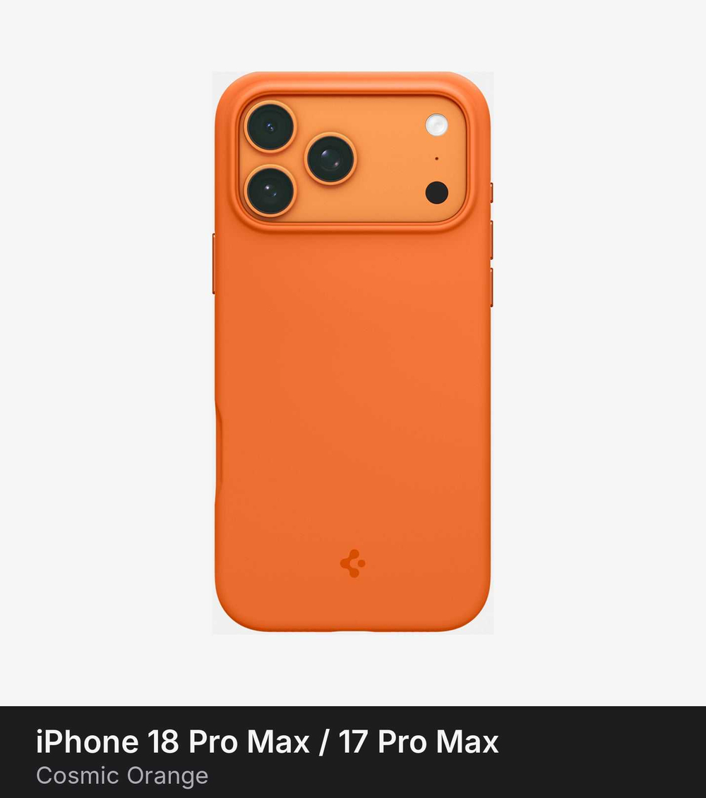 Чехол Spigen Silicone Fit MagSafe для iPhone 18 Pro Max / 17 Pro Max Cosmic Orange