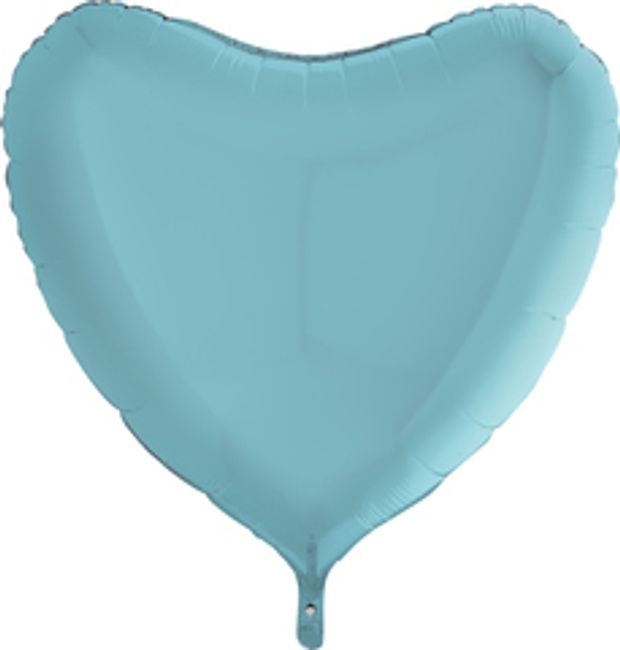 G Шар 36" / 91 см сердце пастель Blue голубой (БГ-150)