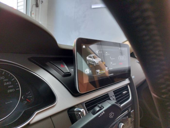 Магнитола для Audi A4 B8, A5 (8T) 2007-2016 (с джойстиком MMI) - RDL-8201MMI монитор 10.25" на Android 13, Быстрая, CarPlay, 4G SIM-слот