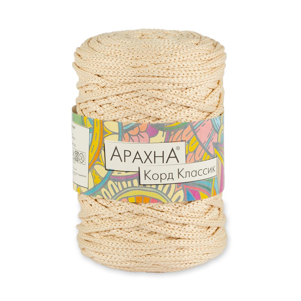 Пряжа Arachna Cord Classic / уп.3 мот. по 200 г, ±10 г, 100 м, 14 бежевый Пряжа Arachna Cord Classic / уп.3 мот. по 200 г, ±10 г, 100 м, 14 бежевый
