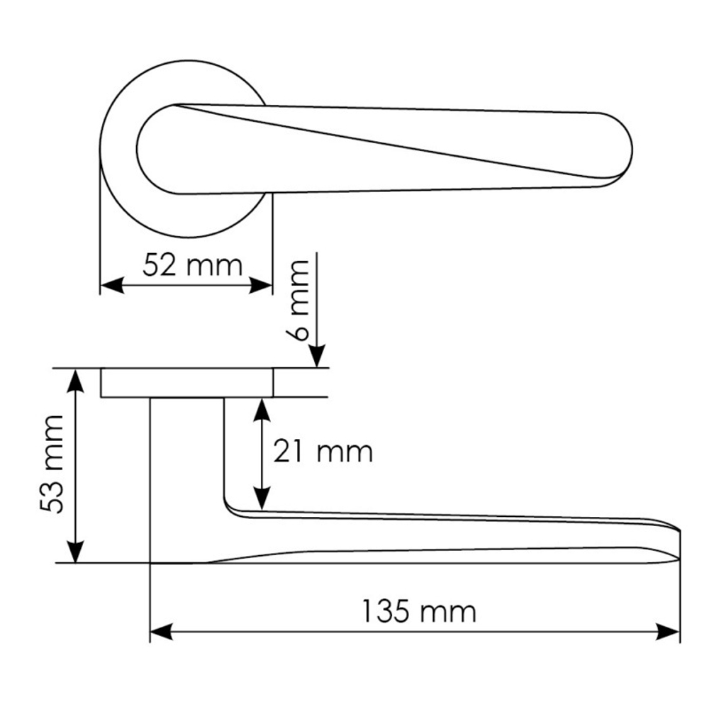 Ручка MORELLI MH-58-R6 BL черный, розетка 6 мм