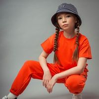 Футболка "Вb team" Яркий коралл подростковая