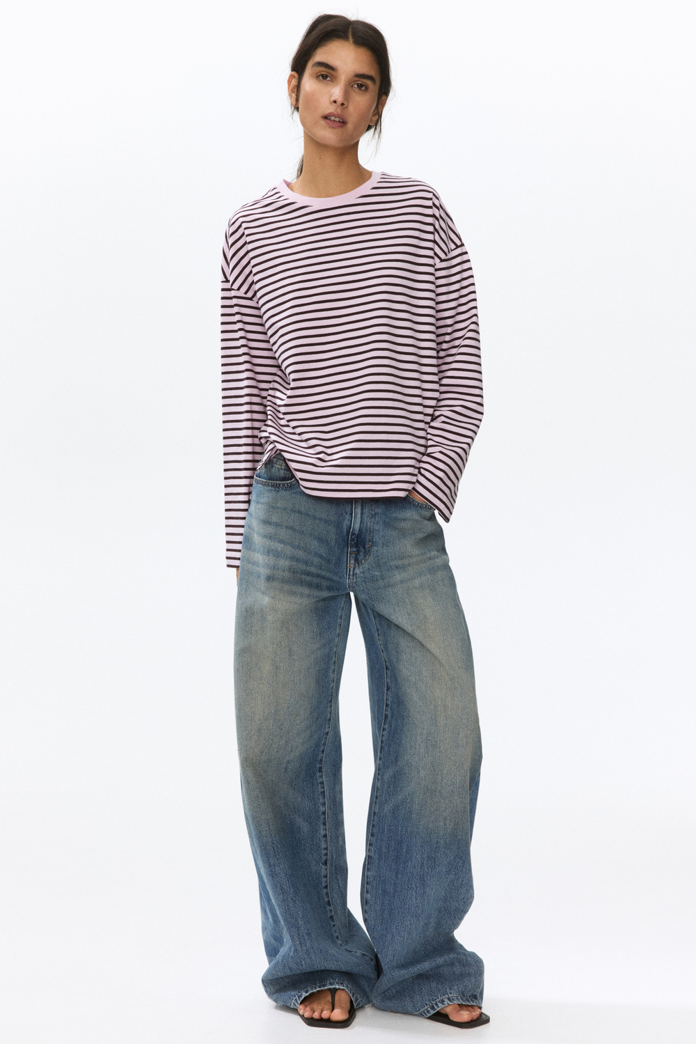 Хлопковый лонгслив - H&M