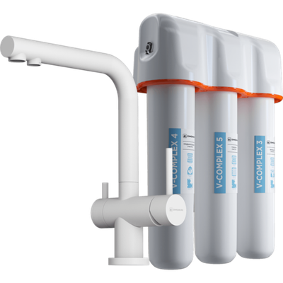 Смеситель для кухни Omoikiri Nagano-WH-P + Pure drop Lite