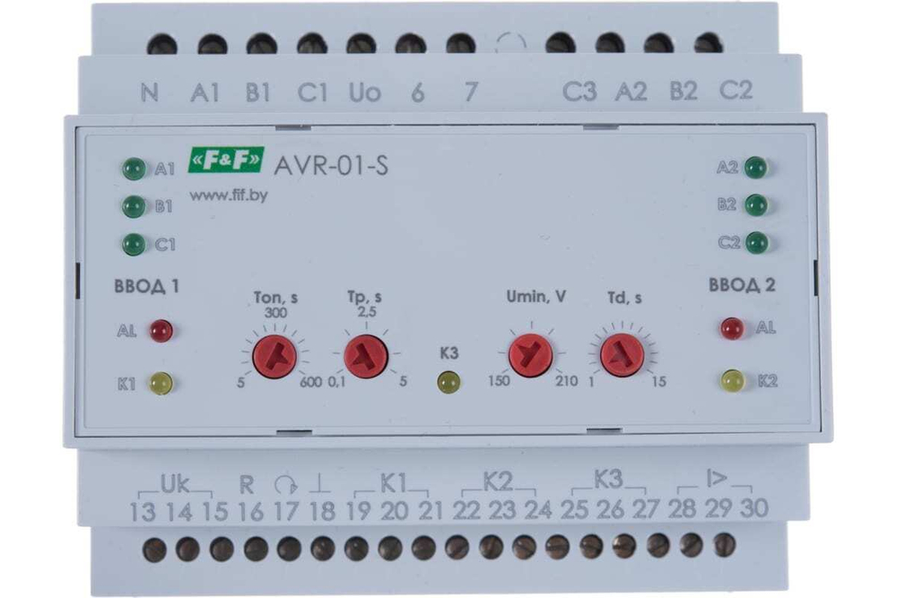 Устройство управления резервным питанием AVR-01-S 16А 380В Евроавтоматика F&F EA04.006.002