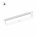 Светильник MAG-LASER-45-L320-12W Warm3000 (WH, 15 deg, 24V) (Arlight, IP20 Металл, 3 года)