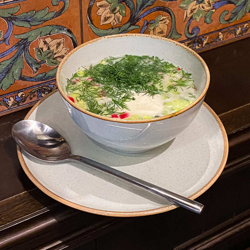 Окрошка с курицей