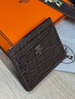 Картхолдер Hermes из кожи крокодила