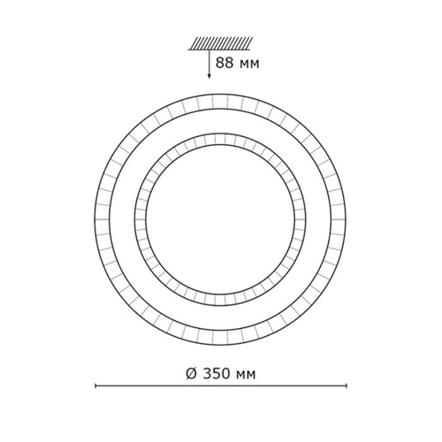 Потолочный светодиодный светильник Sonex FLOORS 2041/DL SN LED 48Вт Ø350 3000-6300K IP43 PALE